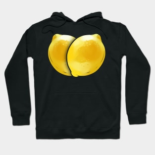 Two Lemons Forming A Heart. Love Veggies - Go Vegan Hoodie